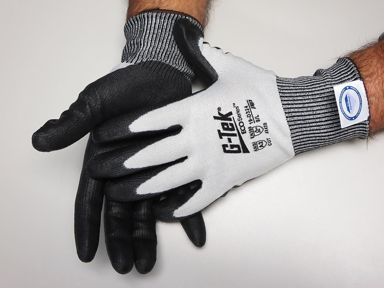 19-D324 PIP® G-Tek® ECO Series™ Seamless Knit Dyneema® Phoenix Blended Glove with Polyurethane Coated Flat Grip on Palm & Fingers